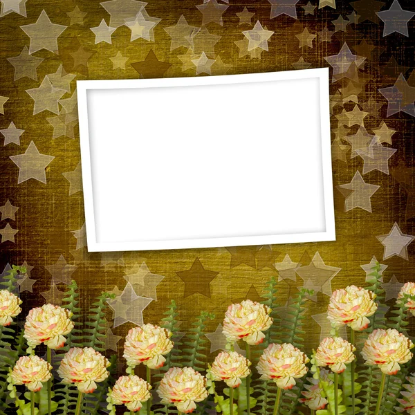 Paper frame on the grunge background — Stock Photo, Image