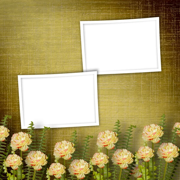 Papier frame op de grunge achtergrond — Stockfoto