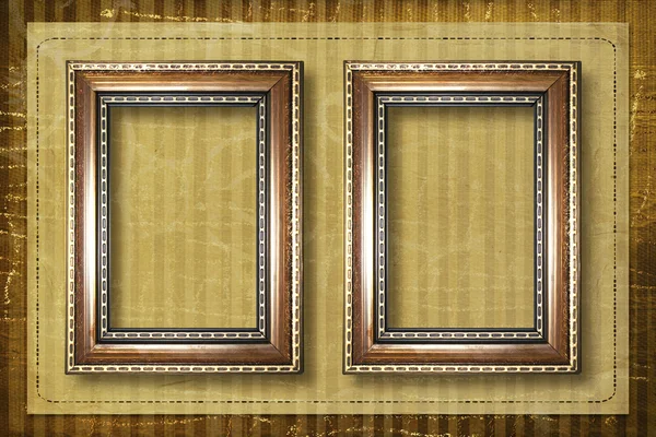 Grunge interieur met frames — Stockfoto