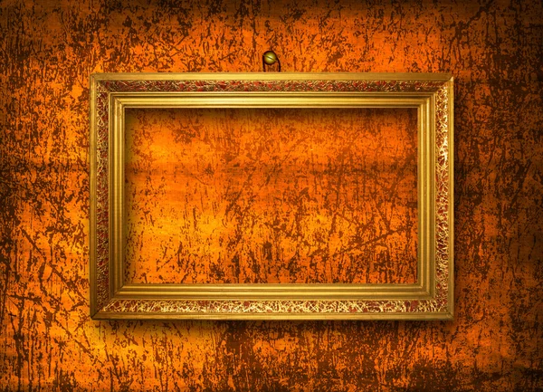 Grunge interior with frame i — Stock Photo, Image