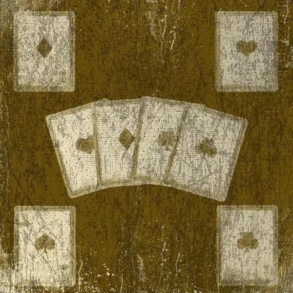 Grunge-Spielkarten — Stockfoto