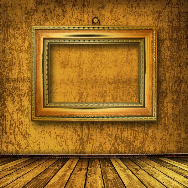 Grunge interiér s rámečkem — Stock fotografie