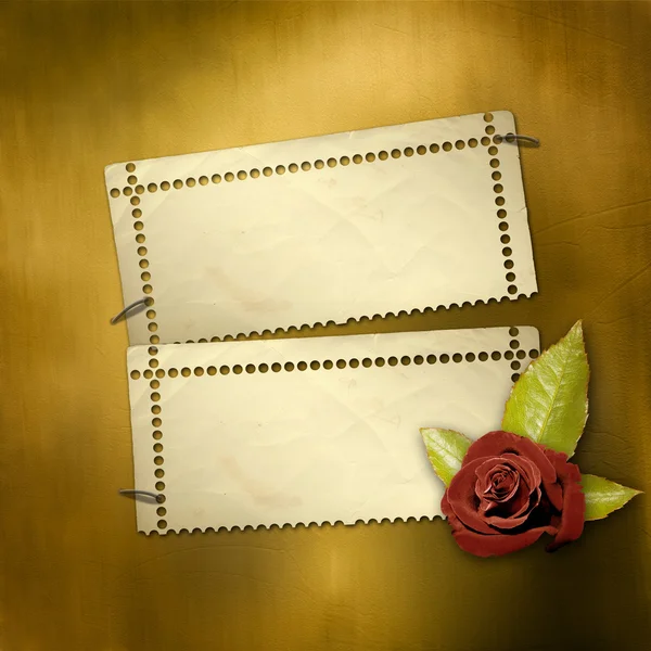 Alienated gold paper for announcement — Stock Photo, Image