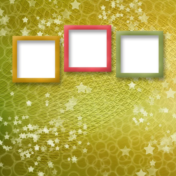 Multicoloured holiday frames for greetings or invitations — Stock Photo, Image