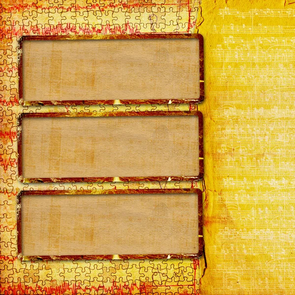 Старые гранж бумажные рамки на древнем фоне — стоковое фото