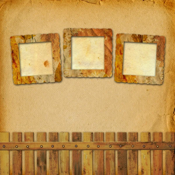 Old grunge frame on the abstract paper background — Stock Photo, Image