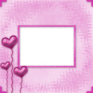 Greeting Card to St. Valentine's Day with hearts clipart