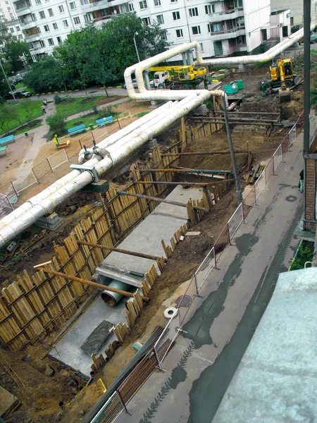 Oprava plynového potrubí — Stock fotografie