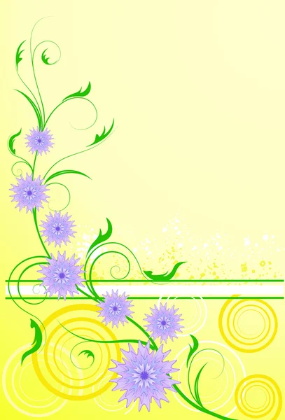 Abstrakter Hintergrund mit Kornblumen — Stockvektor