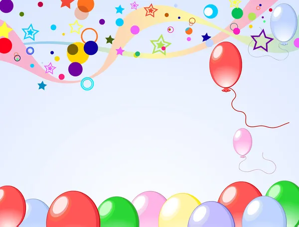 Έγχρωμο φόντο με μπαλόνια — Διανυσματικό Αρχείο