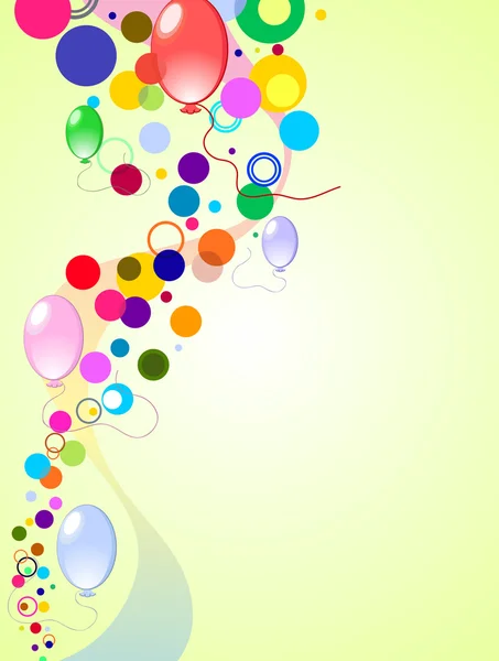 Farbigen Hintergrund mit Luftballons — Stockvektor