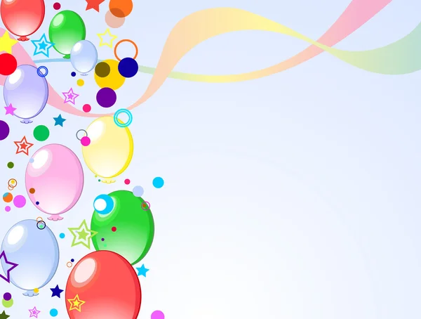 Fundo colorido com balões —  Vetores de Stock