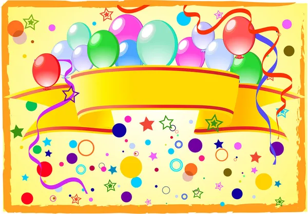 Colored background with balloons — Stock Vector