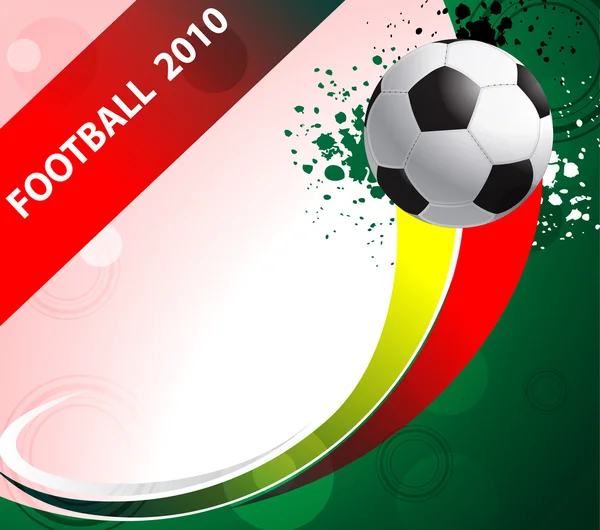 Cartel de fútbol con pelotas de fútbol, formato eps10 — Vector de stock