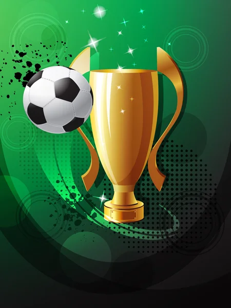 Cartaz de futebol com copo campeão Vetores De Stock Royalty-Free