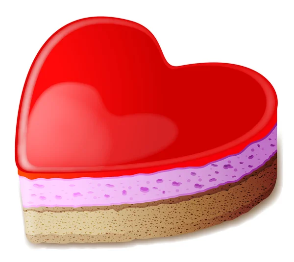 Gâteau coeur — Image vectorielle