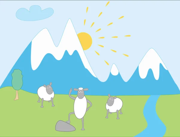 Salutations d'agneau — Image vectorielle