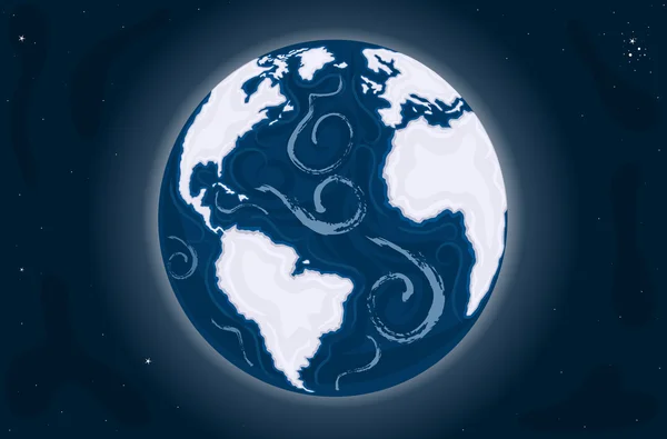 Erde - der blaue Marmor — Stockvektor
