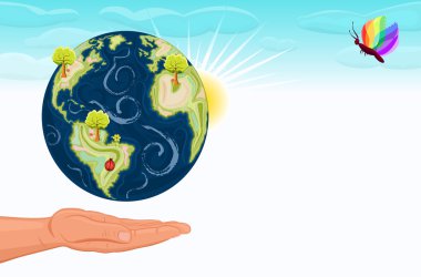 Save our beautiful green Earth clipart