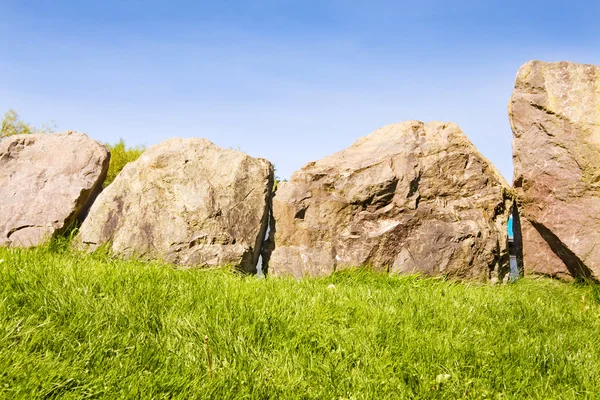UNESCO Newgrange - circle of stones — Stock Photo, Image