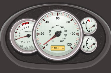 Car dashboard dials clipart