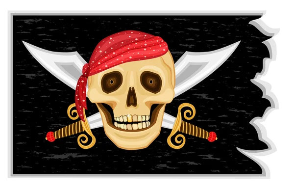 Jolly Roger - bandeira pirata — Vetor de Stock