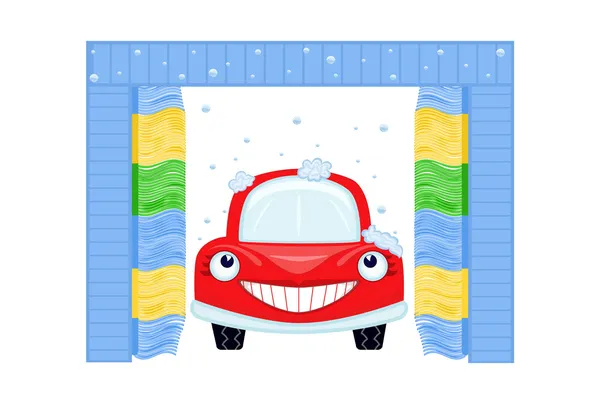 Automated car wash — Stock Vector