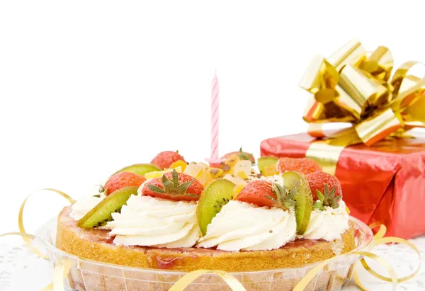Feliz Aniversário - bolo festivo — Fotografia de Stock