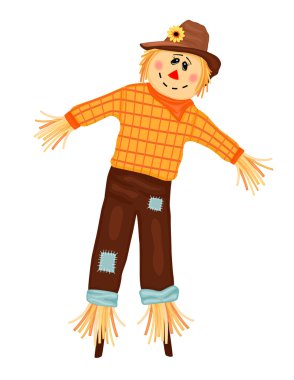 Autumn celebrations with scarecrow clipart