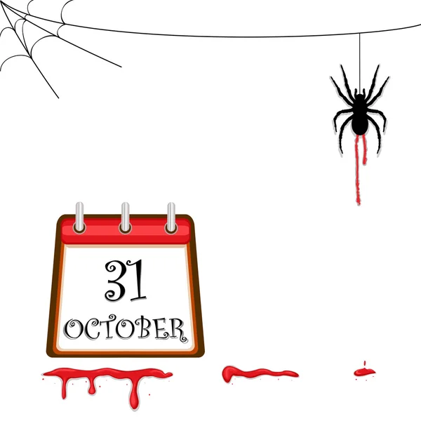 Aranha assustadora de Halloween — Vetor de Stock