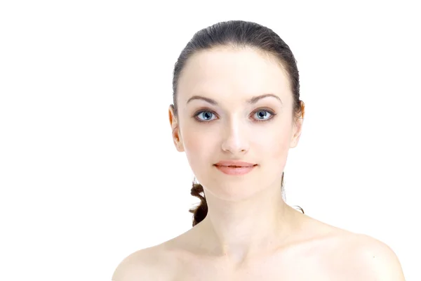 Nahaufnahme Porträt einer sexy kaukasischen jungen Frau — Stockfoto
