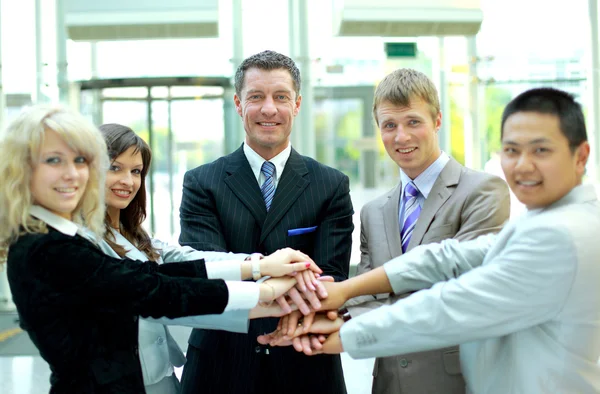 Handshake a týmová práce — Stock fotografie