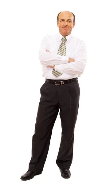 Бізнесмен ізольований на білому фоні — стокове фото
