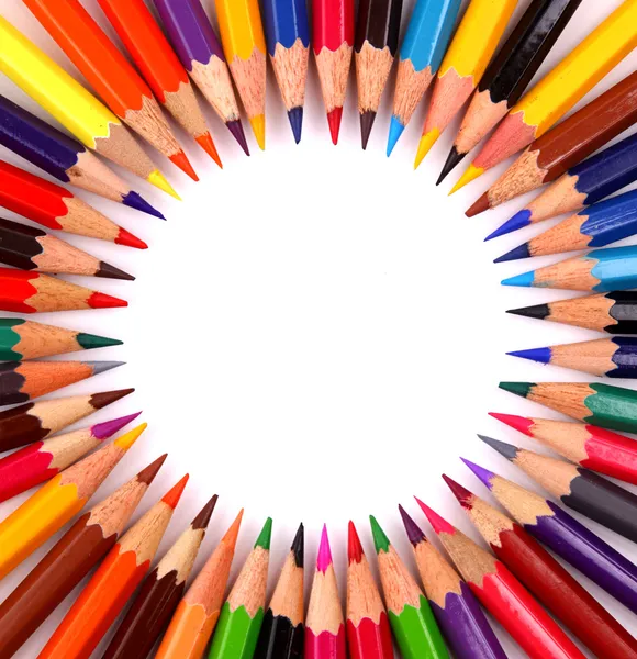 Crayon de couleur isolé sur blanc — Photo
