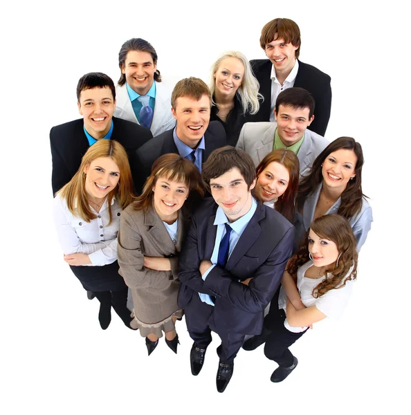 Large group of business . Over white background — Stock Photo, Image