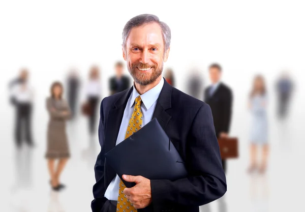 Business man and his team isolated over a white background Stock Photo