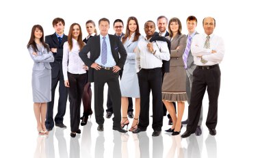 Young attractive business - the elite business team clipart