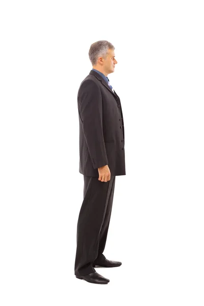 Pełnej długości profilu o średniej wieku człowiek biznesu — Zdjęcie stockowe