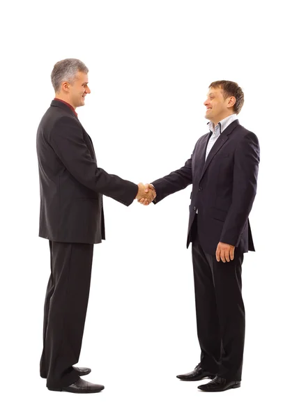 Handshake isolated over white background — Zdjęcie stockowe