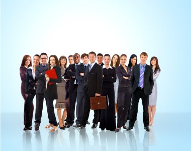 Young attractive business - the elite business team clipart