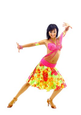 Belly dancer isolated on a white background clipart