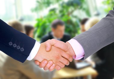 Handshake isolated in office clipart