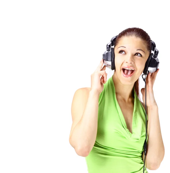 Mujer escuchando música —  Fotos de Stock