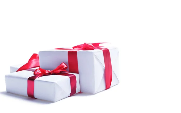흰색 배경 위에 선물 상자 — 스톡 사진