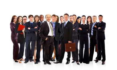 Young attractive business - the elite business team clipart