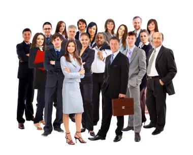 Young attractive business - the elite business team clipart