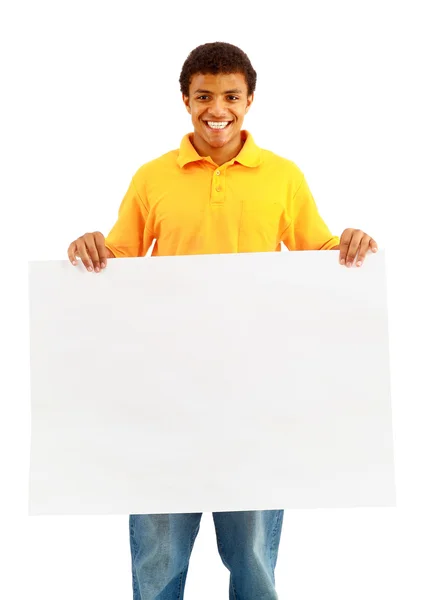 Man Holding Paper — Stock Photo, Image