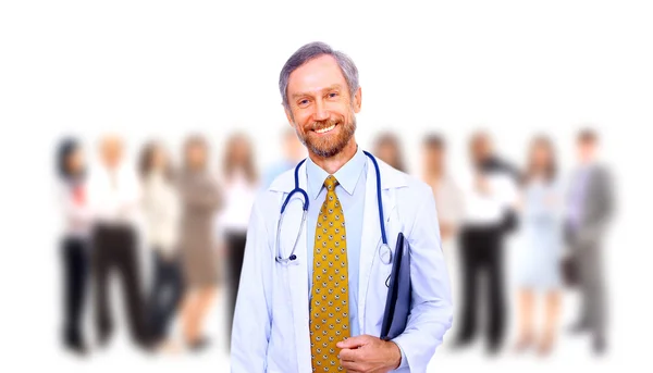 Vacker Överläkare Med Stetoskop — Stockfoto