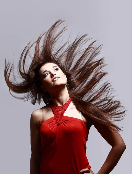 Foto krásné ženy s nádhernými vlasy — Stock fotografie