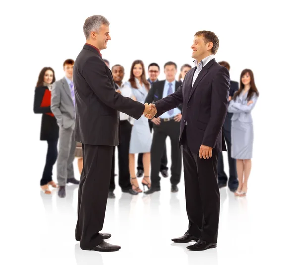 Handshake Isolated Business Background — Stock Photo, Image